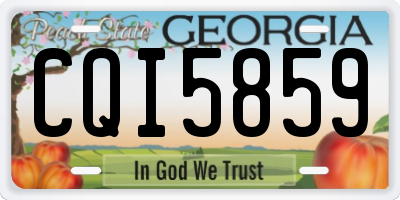 GA license plate CQI5859