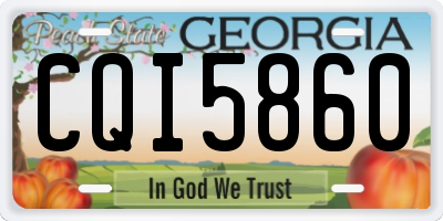 GA license plate CQI5860