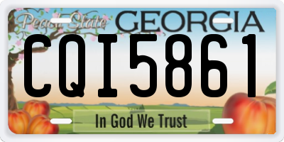 GA license plate CQI5861