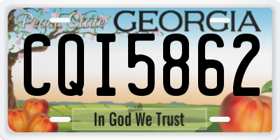 GA license plate CQI5862