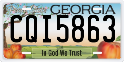 GA license plate CQI5863