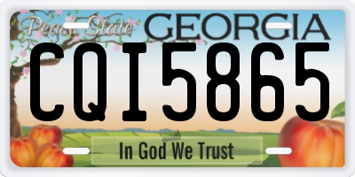 GA license plate CQI5865