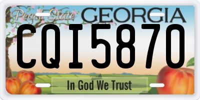 GA license plate CQI5870