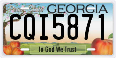 GA license plate CQI5871