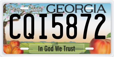 GA license plate CQI5872