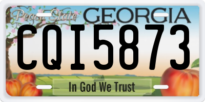 GA license plate CQI5873