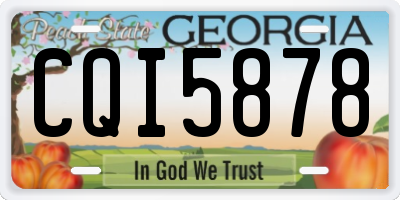 GA license plate CQI5878