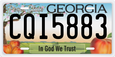 GA license plate CQI5883