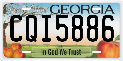 GA license plate CQI5886