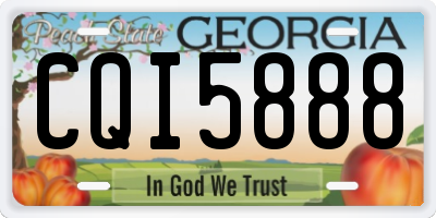 GA license plate CQI5888