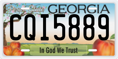 GA license plate CQI5889