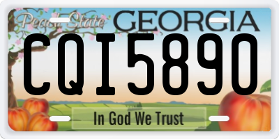 GA license plate CQI5890