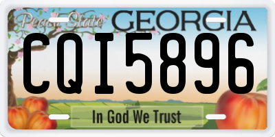 GA license plate CQI5896