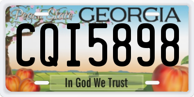 GA license plate CQI5898