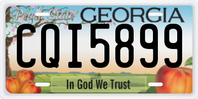 GA license plate CQI5899