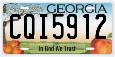 GA license plate CQI5912