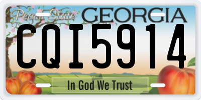 GA license plate CQI5914