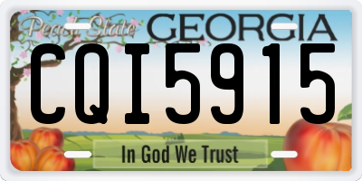 GA license plate CQI5915