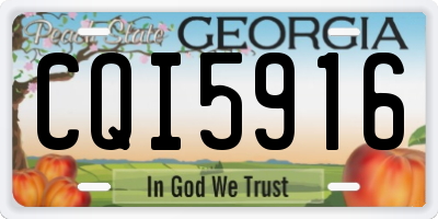 GA license plate CQI5916
