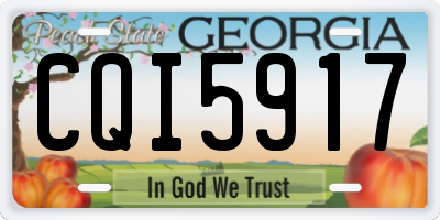 GA license plate CQI5917