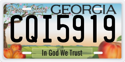 GA license plate CQI5919