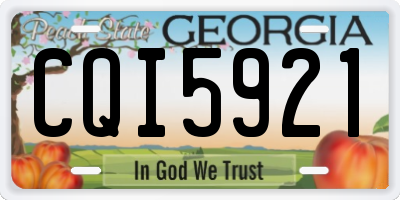 GA license plate CQI5921