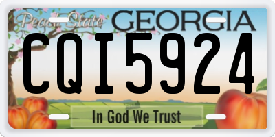 GA license plate CQI5924