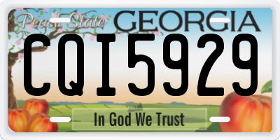 GA license plate CQI5929
