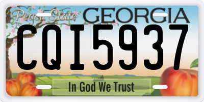 GA license plate CQI5937