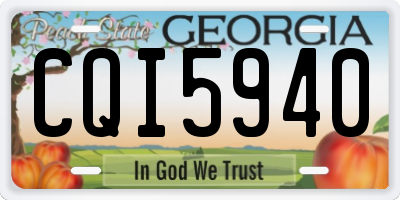 GA license plate CQI5940