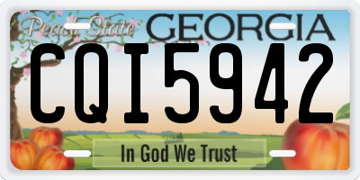 GA license plate CQI5942