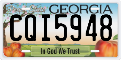GA license plate CQI5948