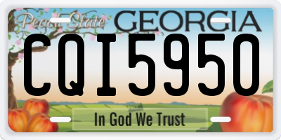 GA license plate CQI5950