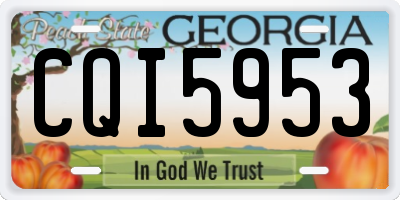 GA license plate CQI5953
