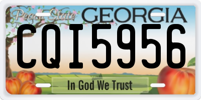 GA license plate CQI5956