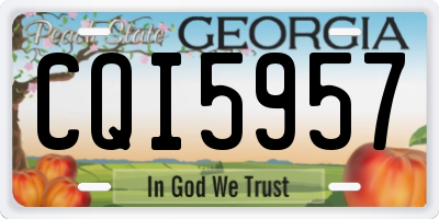 GA license plate CQI5957