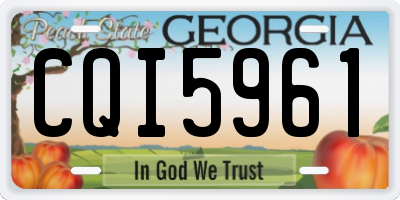 GA license plate CQI5961