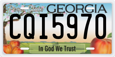 GA license plate CQI5970