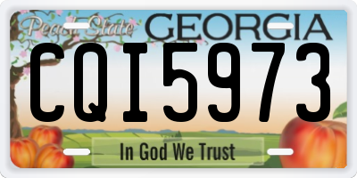 GA license plate CQI5973