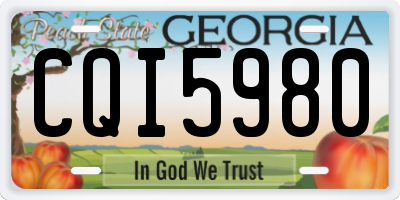GA license plate CQI5980