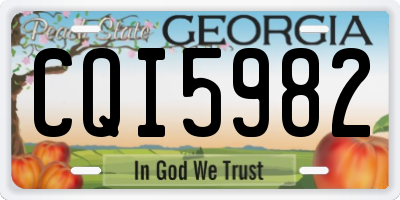 GA license plate CQI5982