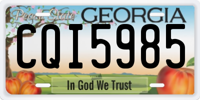 GA license plate CQI5985