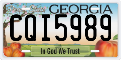 GA license plate CQI5989