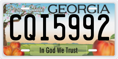 GA license plate CQI5992