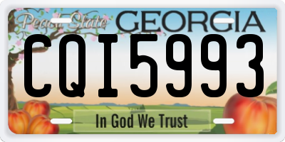 GA license plate CQI5993