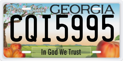 GA license plate CQI5995
