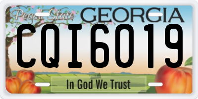 GA license plate CQI6019