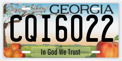 GA license plate CQI6022
