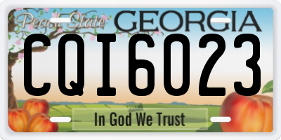 GA license plate CQI6023