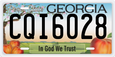 GA license plate CQI6028